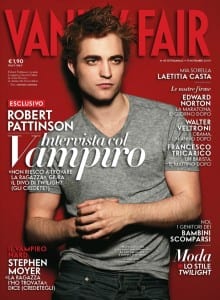 Robert Pattison nella copertina di Vanity Fair