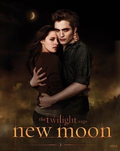 Locandina di New Moon con Bella Swan ed Edward Cullen