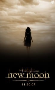 Locandina di New Moon con Bella in ombra