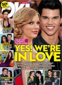 Taylor Lautner e Taylor Swift sulla copertina di OK!