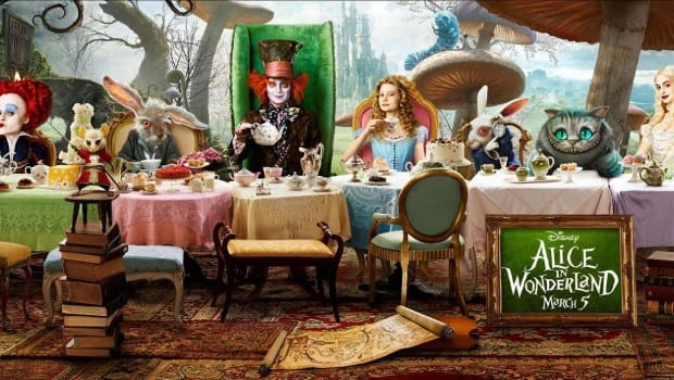 alice in wonderland banner promozionale poster