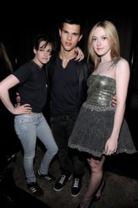 Kristen Stewart, Taylor Latuner e Dakota Fanning