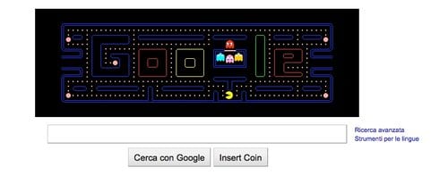 Loco di Google dedicato a "Pac-Man"
