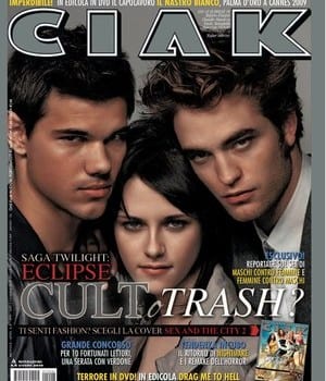 Taylor Lautner, Kristen Stewart, Robert Pattinson sulla copertina di CIak