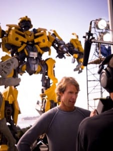 Michael Bay sul set di Transformers 3