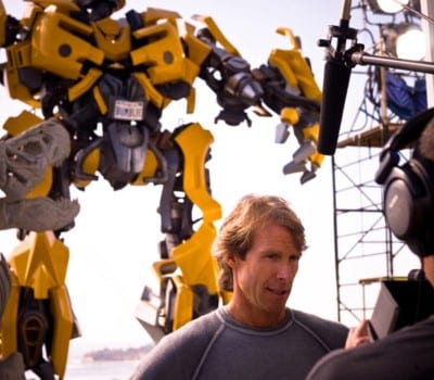 Michael Bay sul set di Transformers 3