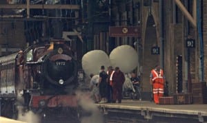 Harry potter stars arrive on deathly hallows set