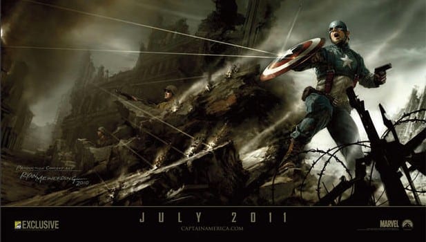 2010 San Diego Comic Con exclusive poster Paramount Pictures The First Avenger Captain America 2011