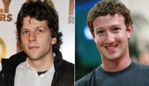 Jesse Eisenberg e Mark Zuckerberg