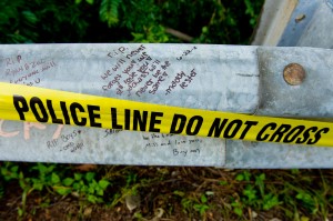 Mourners Visit The Scene Of Ryan Dunn's Fatal Accident