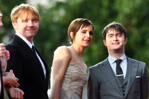 Rupert Grint, Emma Watson, Daniel Radcliffe sul red carpet