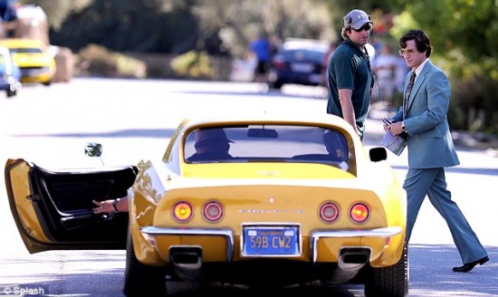 jOBS Dermot Mulroney with yellow car