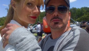 paltrow Downey jr iron man 3 set twitter