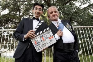 Sul set de I 2 soliti idioti