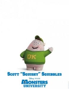 Monsters university poster scott squishy squibbles