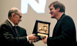 Ennio Morricone e Quentin Tarantino | ©  Tiziana Fabi/GettyImages