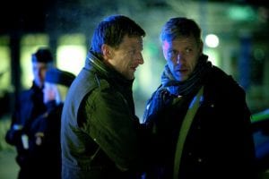 Tobias Zilliacus e Mikael Persbrandt, i due interpreti principali de L'ipnotista