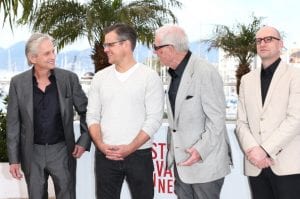 Michael Douglas, Matt Damon, Jerry Weintraub e Steven Soderbergh | © Andreas Rentz/Getty Images
