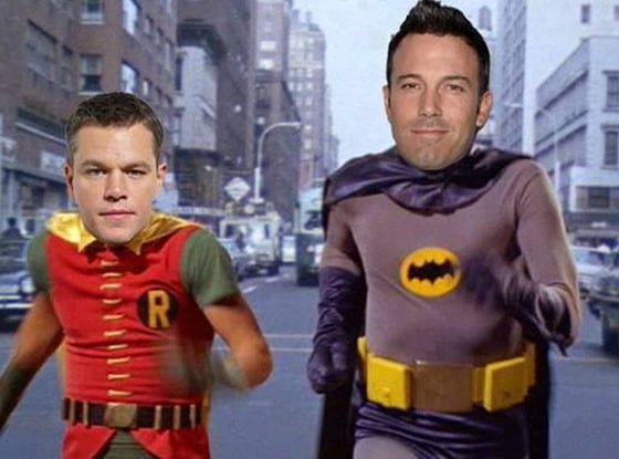 L'ironia del web: Matt Damon e Ben Affleck nei panni di Robin e Batman
