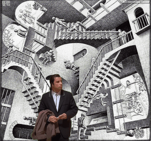 Confused Travolta_Escher