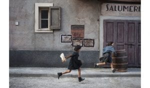 MBF from left, Ludovica Nasti (young Lila) & Elisa Del Genio (young Elena) photo by Eduardo Castaldo