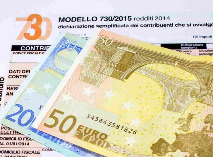 Modello 730 soldi euro