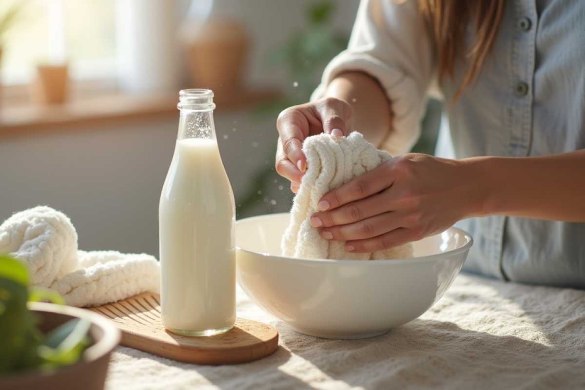 sbiancare il bucato con il latte