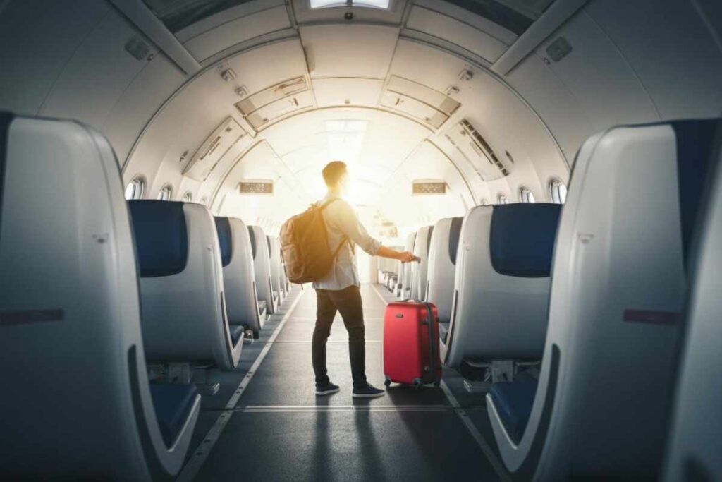 viaggio aereo in piedi