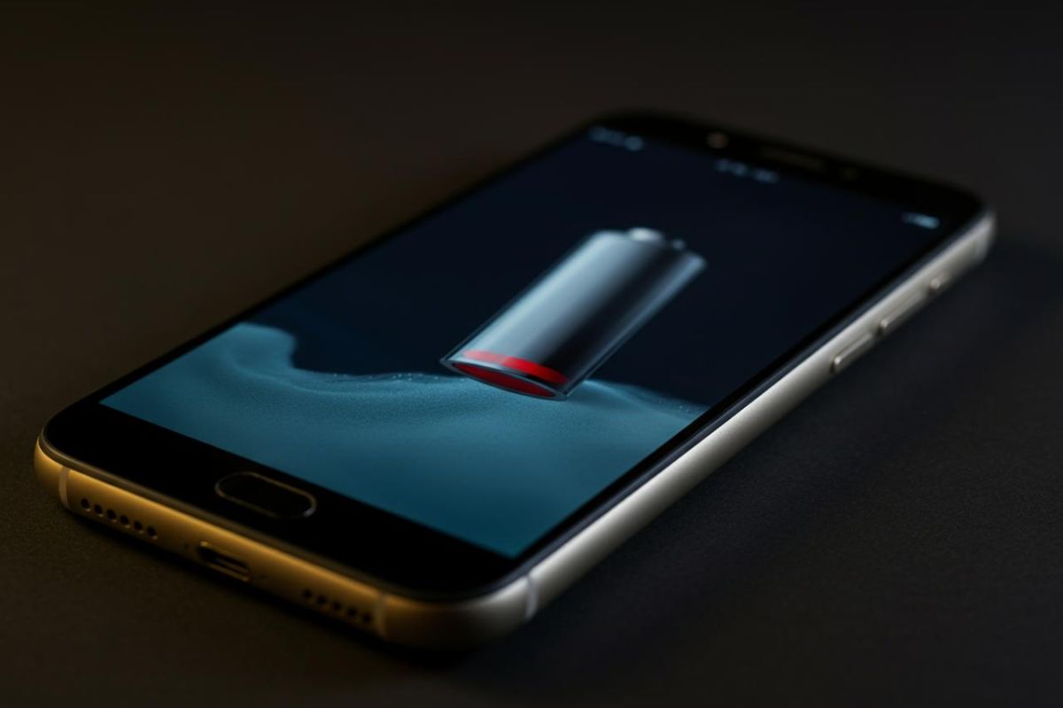 Batteria scarica smartphone