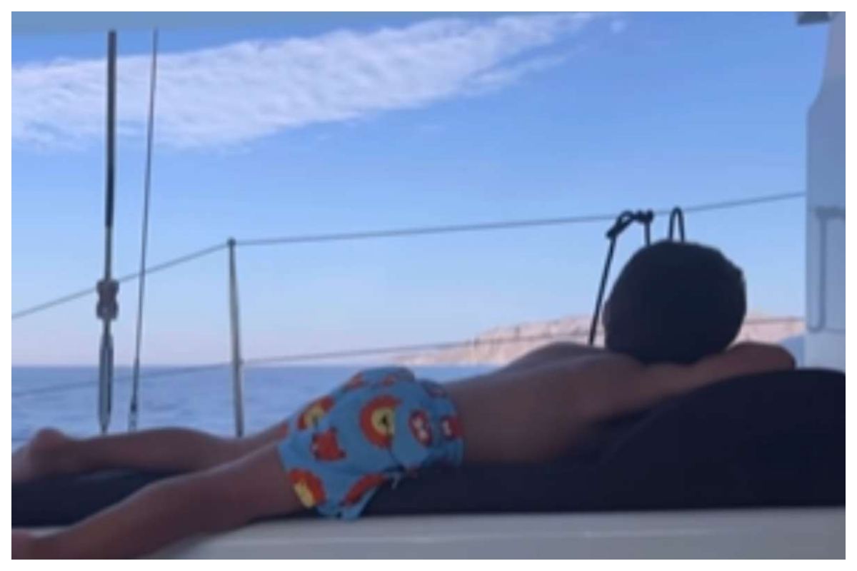 Lino Guanciale figlio pietro Lino Guanciale in vacanza con il figlio