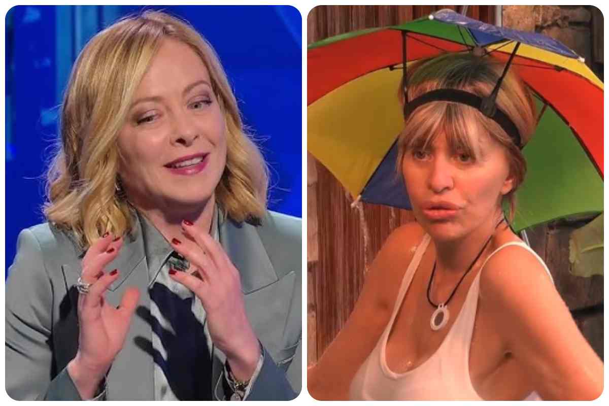 Meloni attacca Mussolini gfvip CineZapping.it