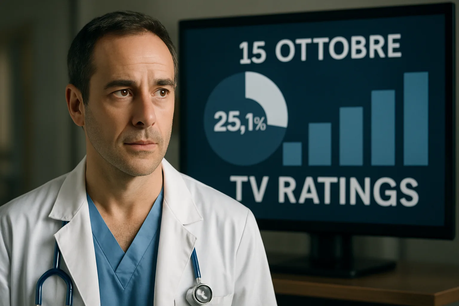 Doc - Nelle tue mani 4 supera il 25% di share: Rai1 domina il 15 ottobre