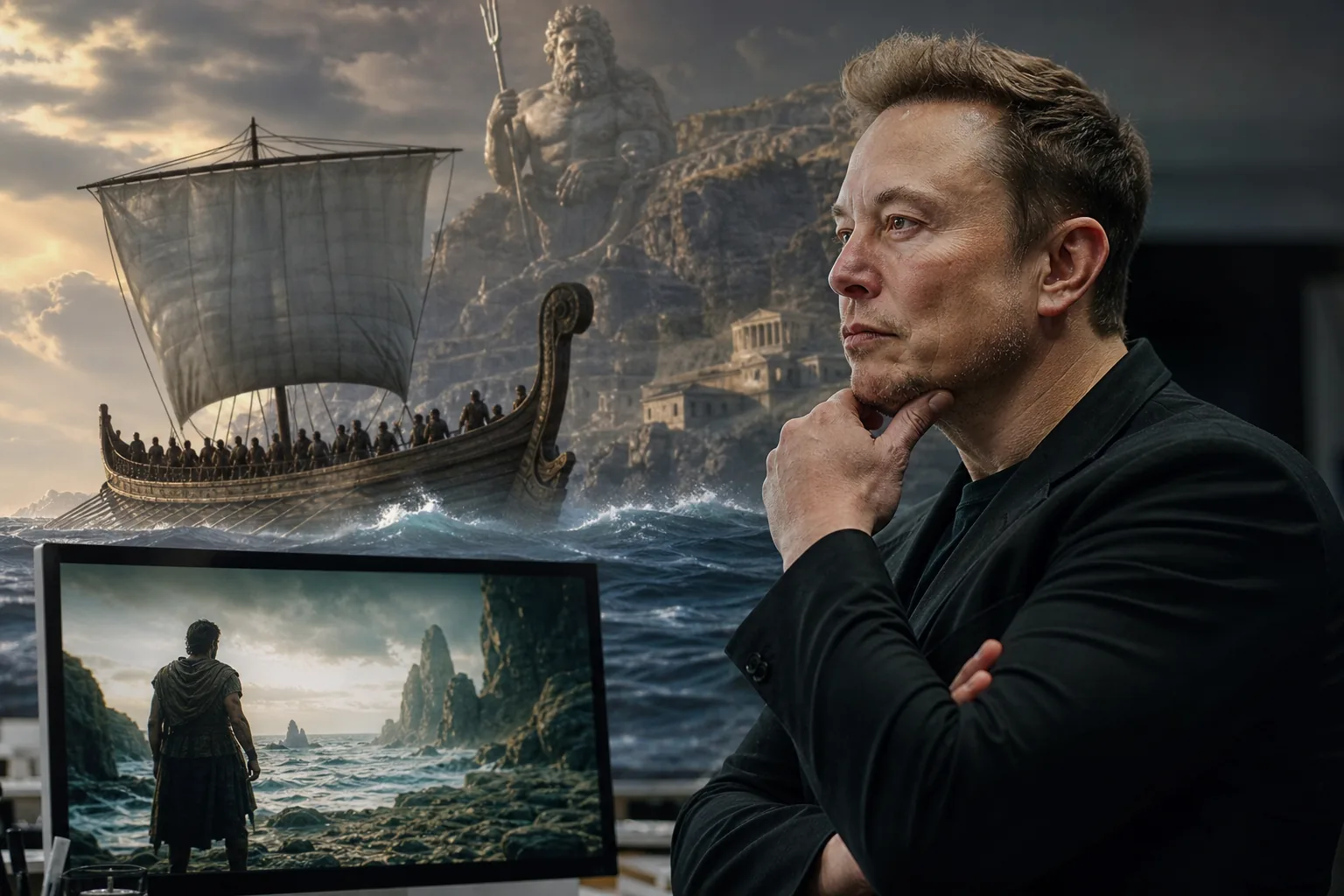 Odissea, Elon Musk pubblica il primo episodio della serie AI fedele al poema di Omero